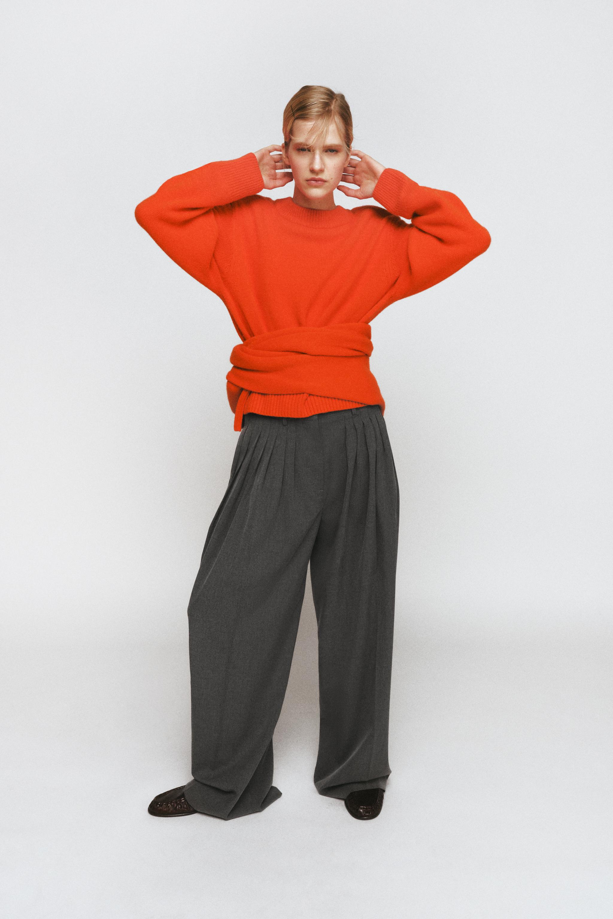 ДЖЕМПЕР ИЗ 100% ШЕРСТИ С ПОДПЛЕЧНИКАМИ