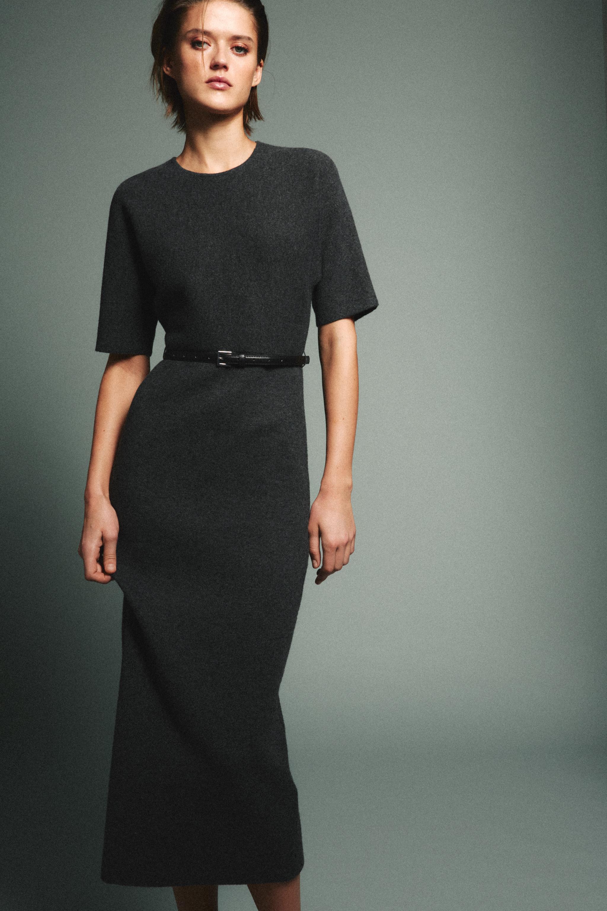 ПЛАТЬЕ МИДИ С ПОЯСОМ