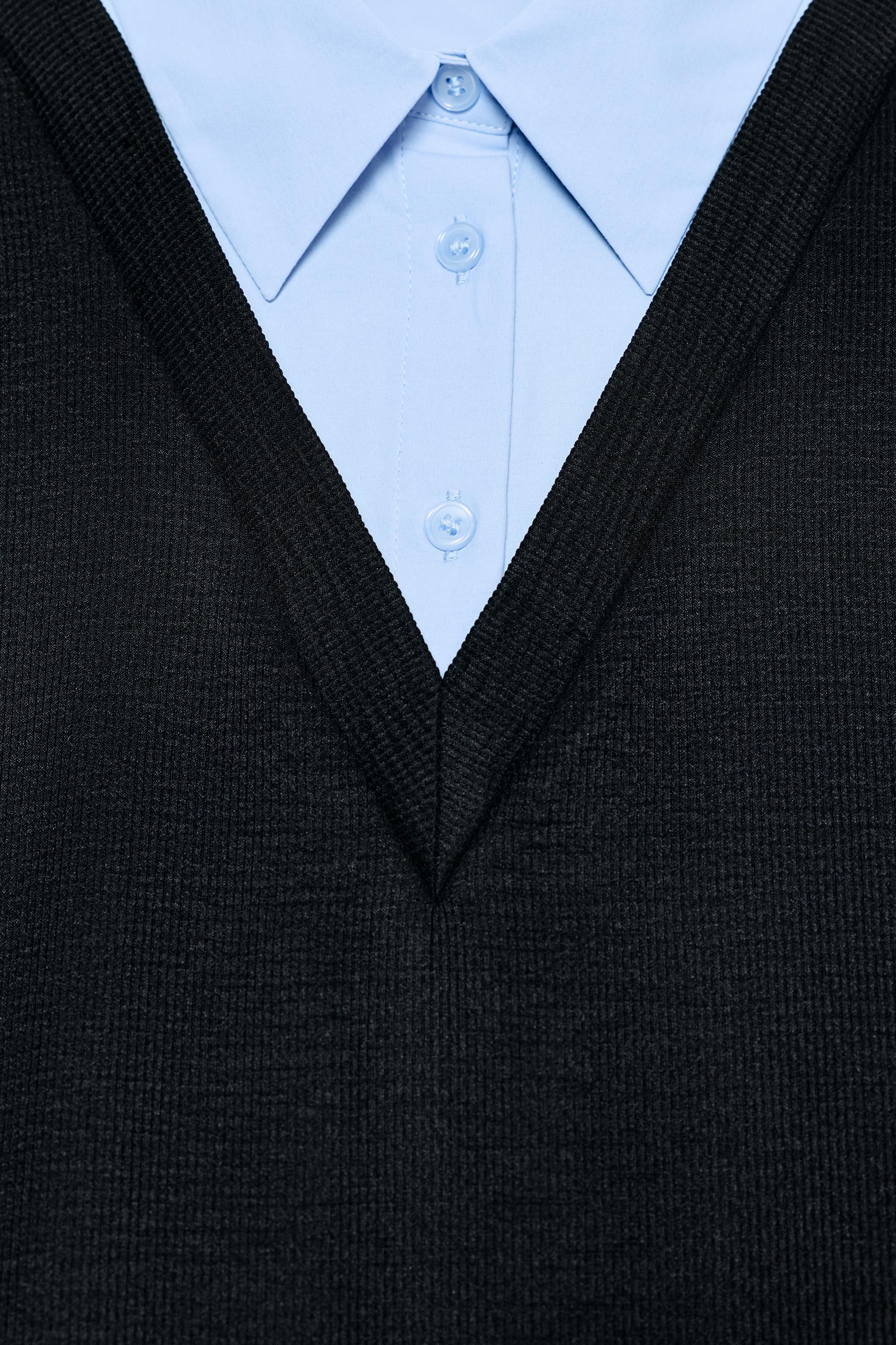 КОМБИНИРОВАННОЕ МИНИ-ПЛАТЬЕ ПОПЛИН