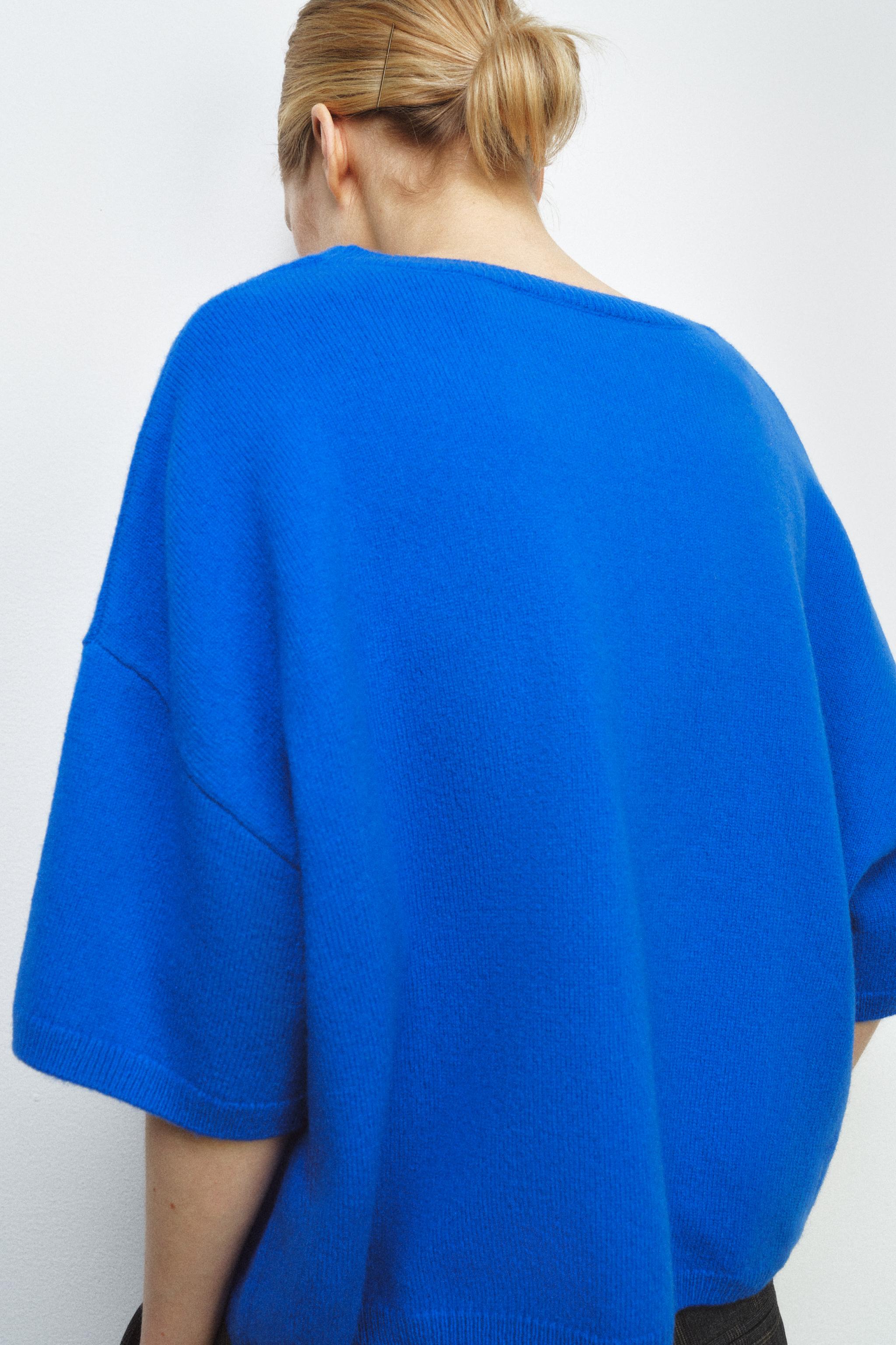 ДЖЕМПЕР ИЗ 100% ШЕРСТИ С ШИРОКИМ РУКАВОМ