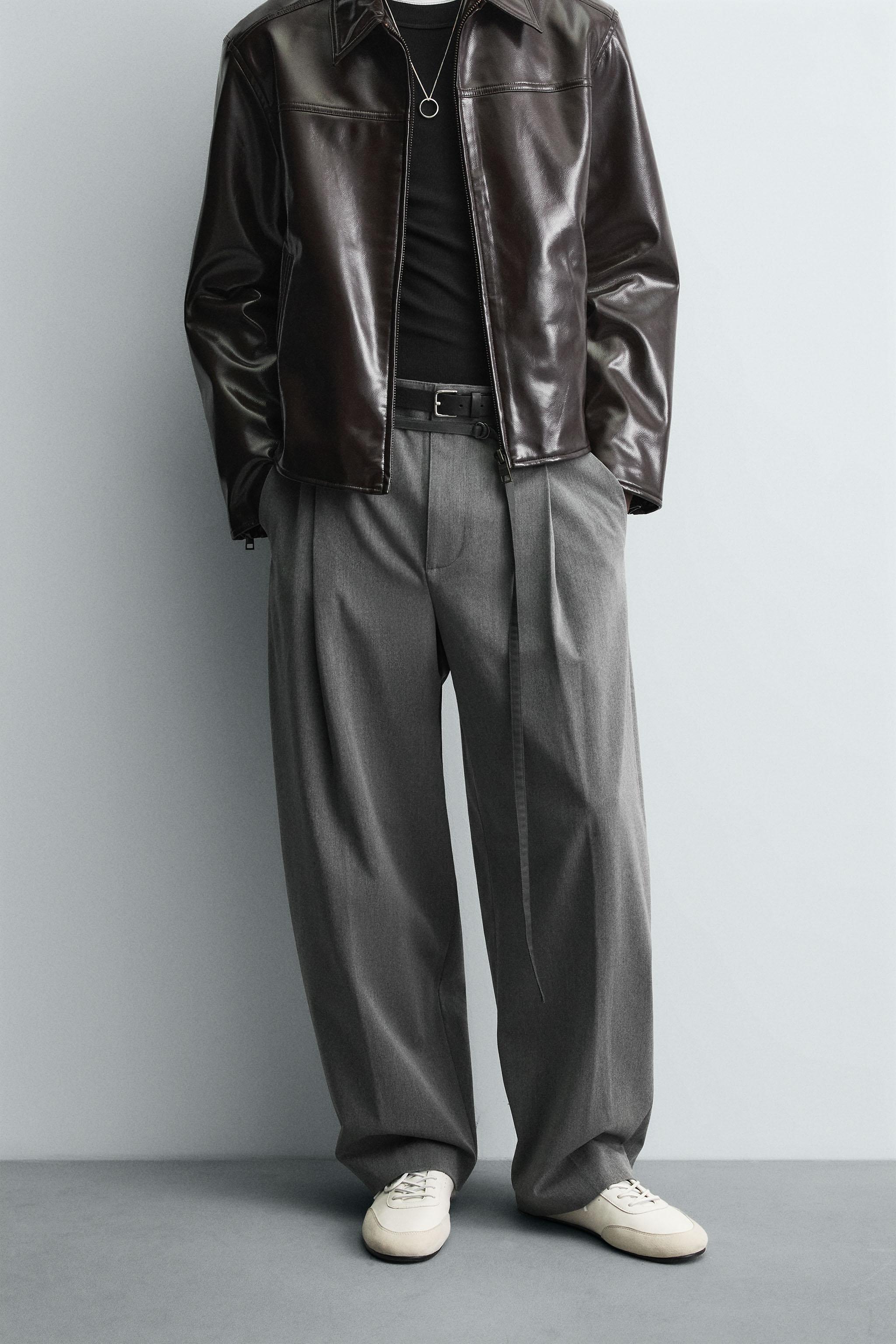 БРЮКИ ВОЗДУШНОГО КРОЯ СО СКЛИСКАМИ И ПОЯСОМ