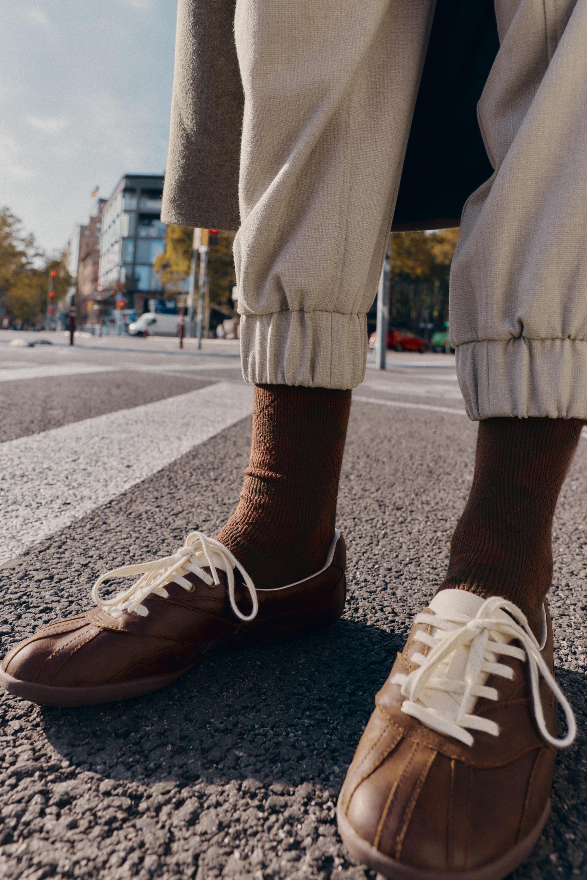 ХЛОПКОВЫЕ НОСКИ С АЛМАЗНЫМ УЗОРОМ