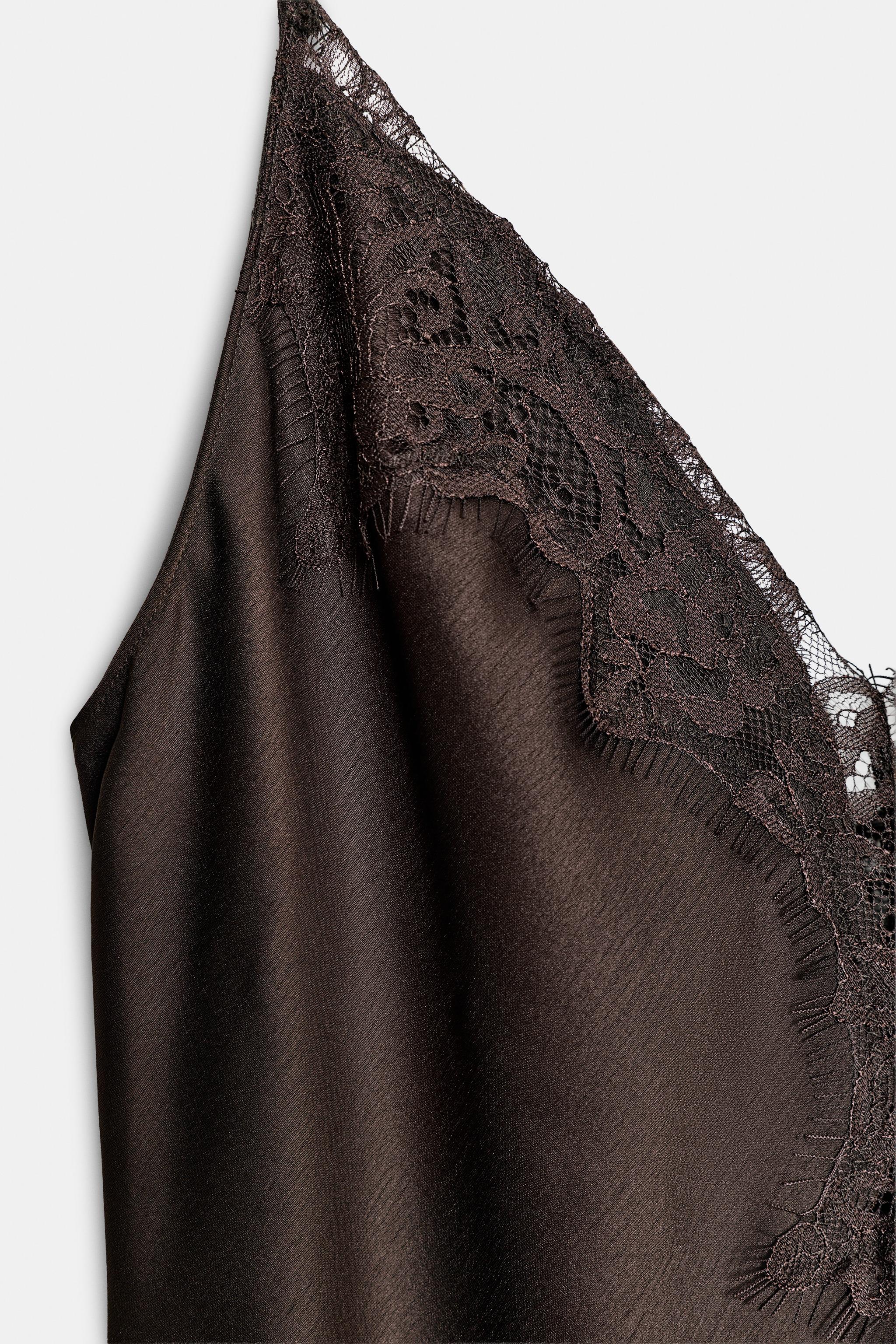 ZW COLLECTION АТЛАСНОЕ КРУЖЕВНОЕ ПЛАТЬЕ