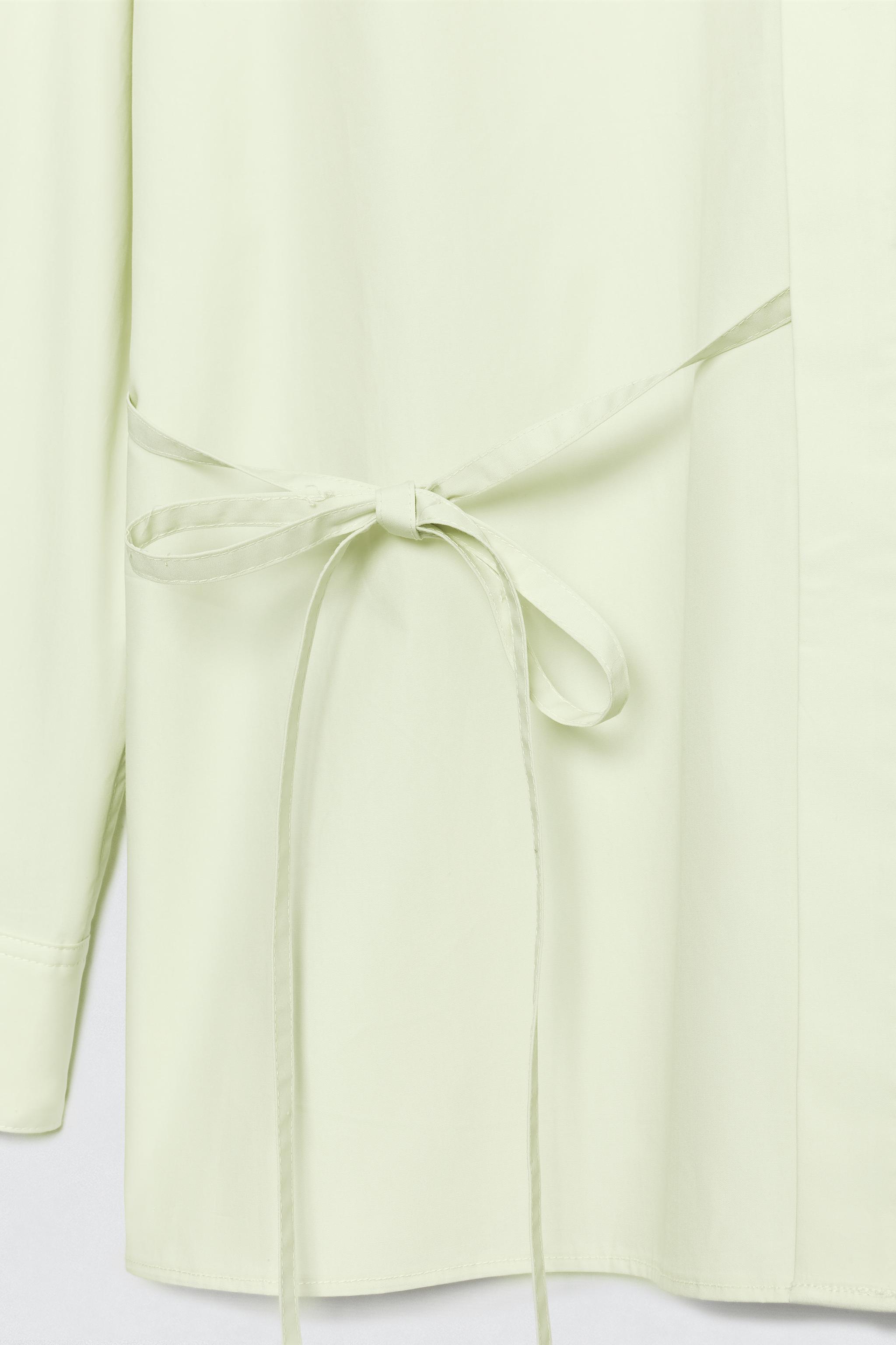 РУБАШКА ИЗ ПОПЛИН С БАНТОМ SOSHIOTSUKI X ZARA