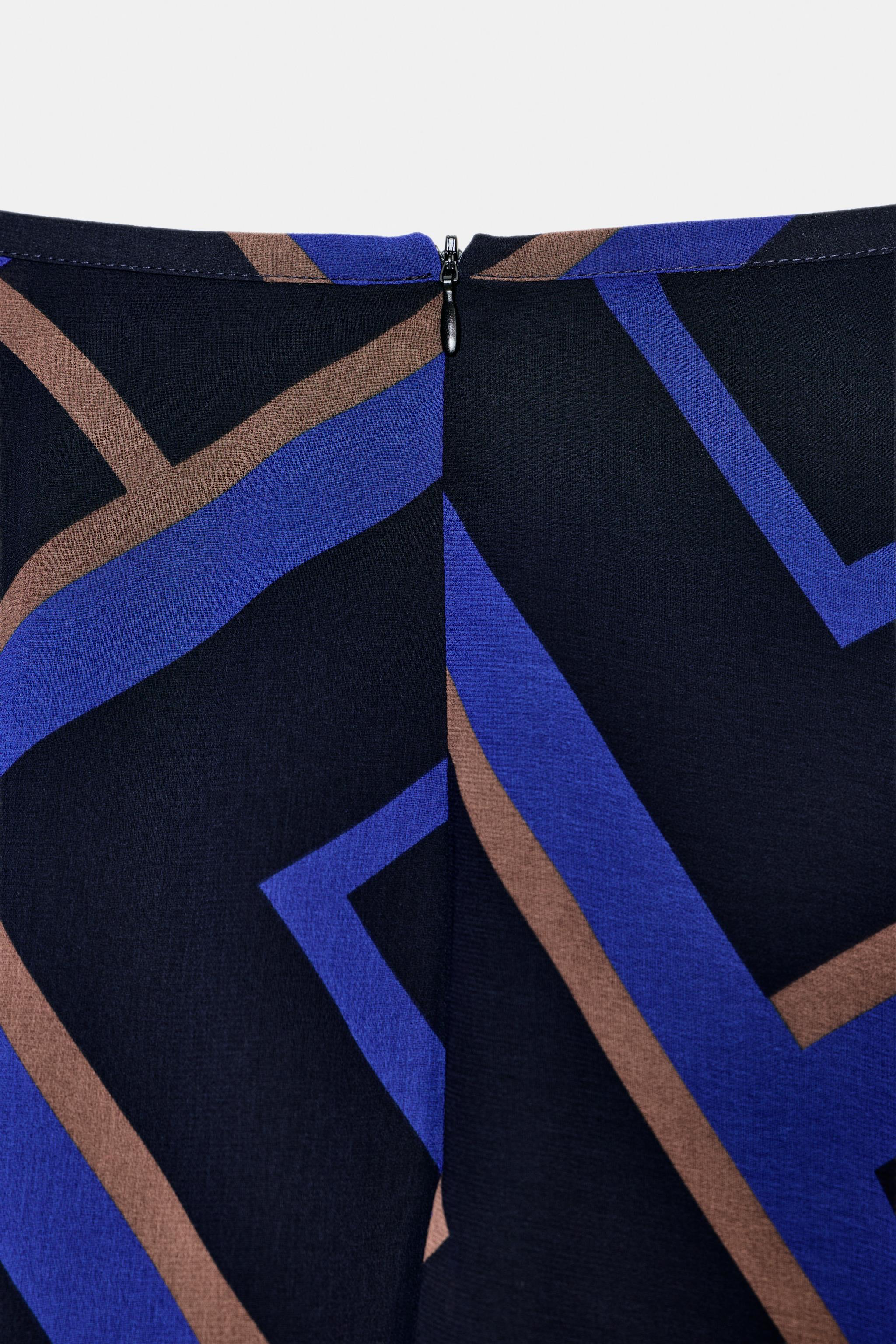 АСИММЕТРИЧНАЯ ЮБКА МИДИ С ПРИНТОМ