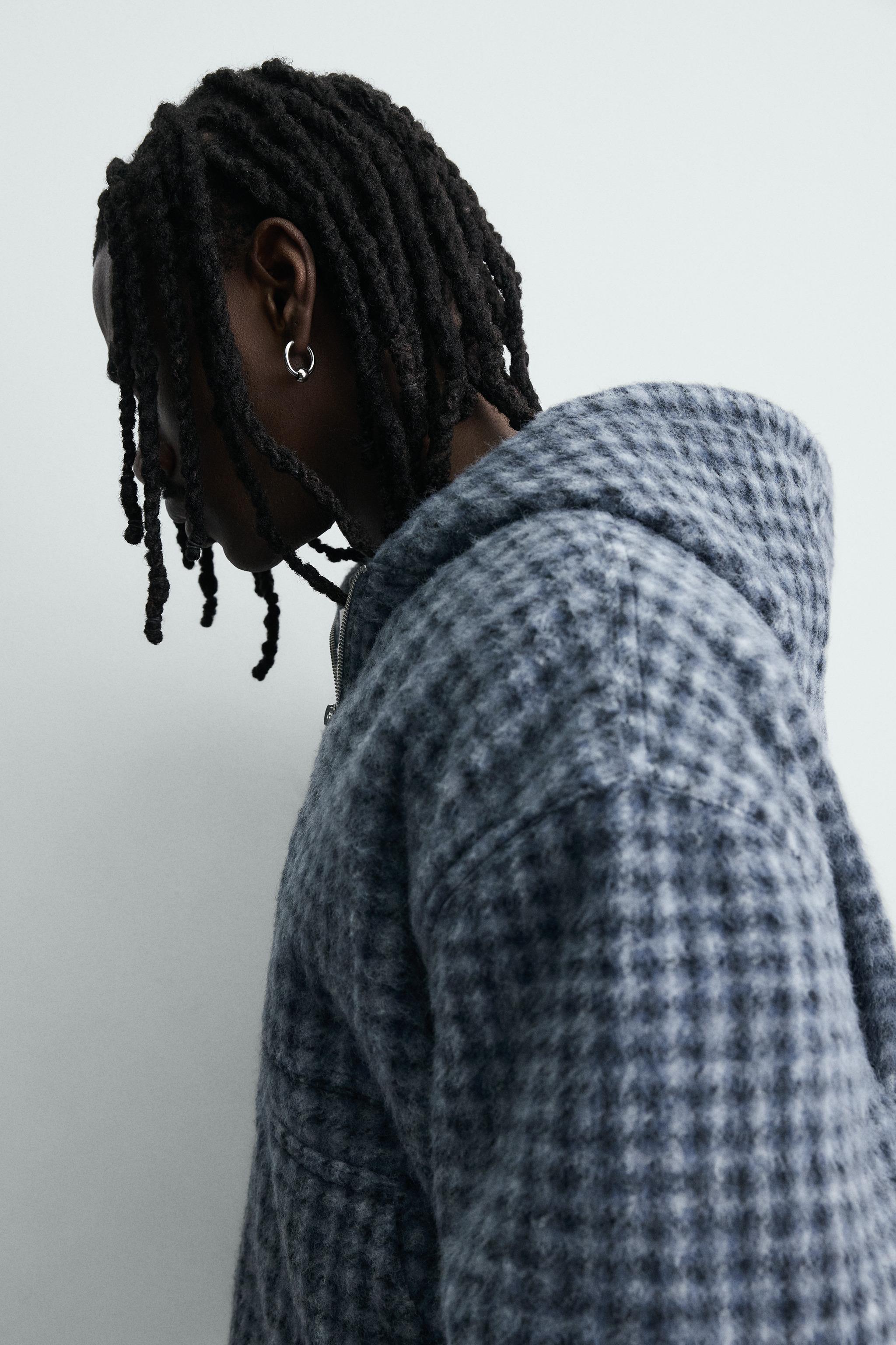 РУБАШКА В КЛЕТКУ С КАПЮШОНОМ И ВЫШИВКОЙ