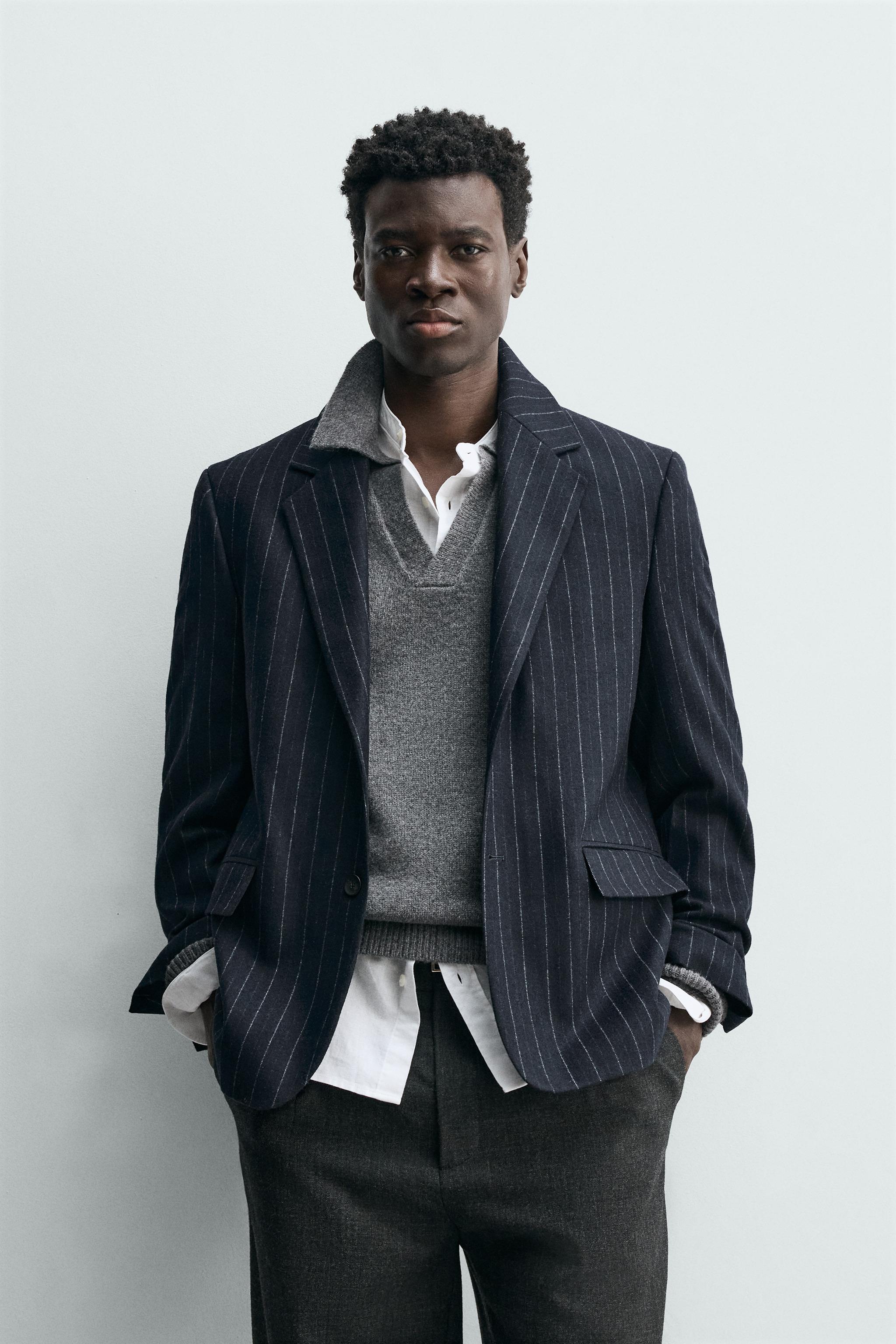 ФЛАНЕЛЕВЫЙ ПИДЖАК В ПОЛОСКУ