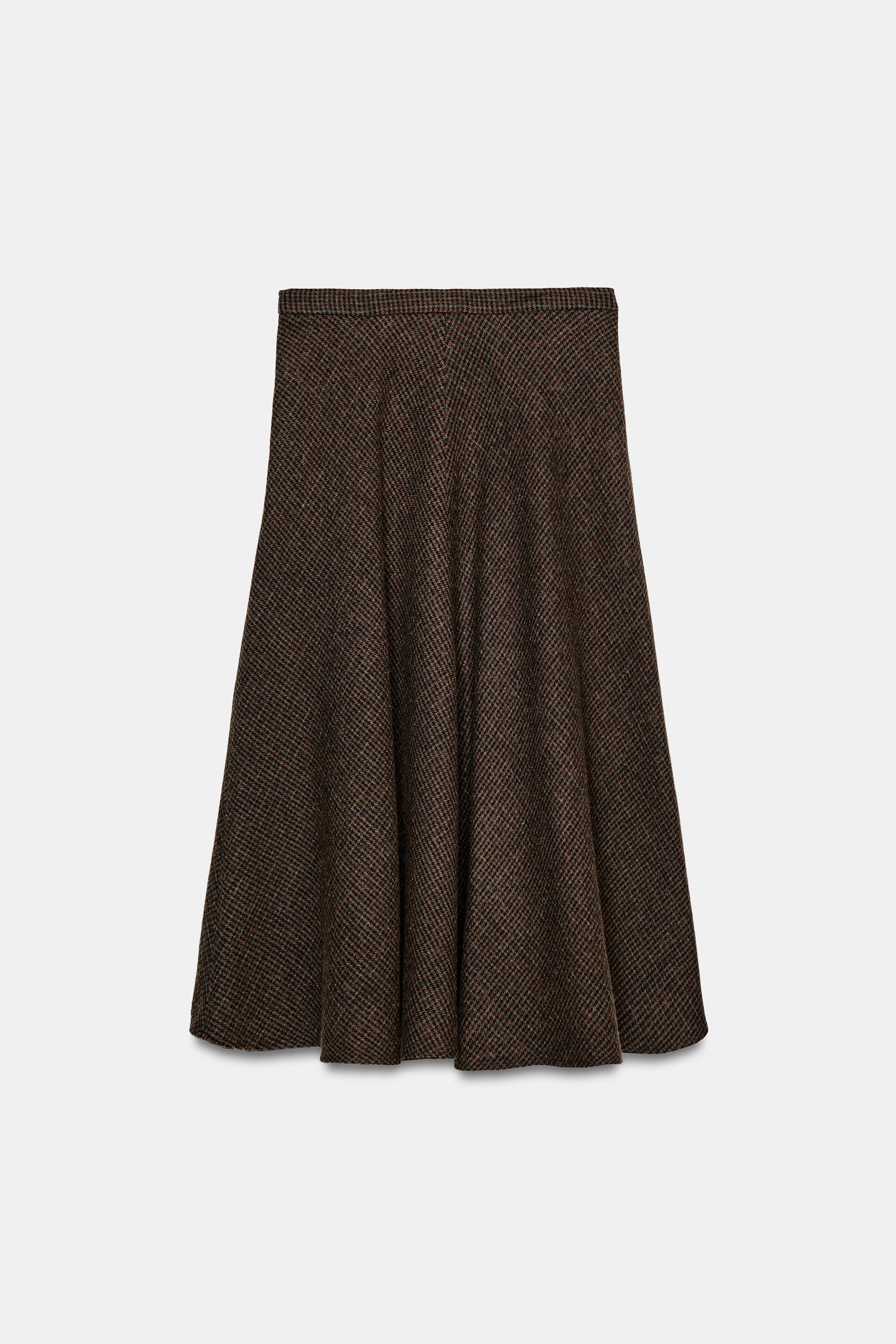 ZW COLLECTION ШЕРСТЯНАЯ ЮБКА В Гусиные Лапки