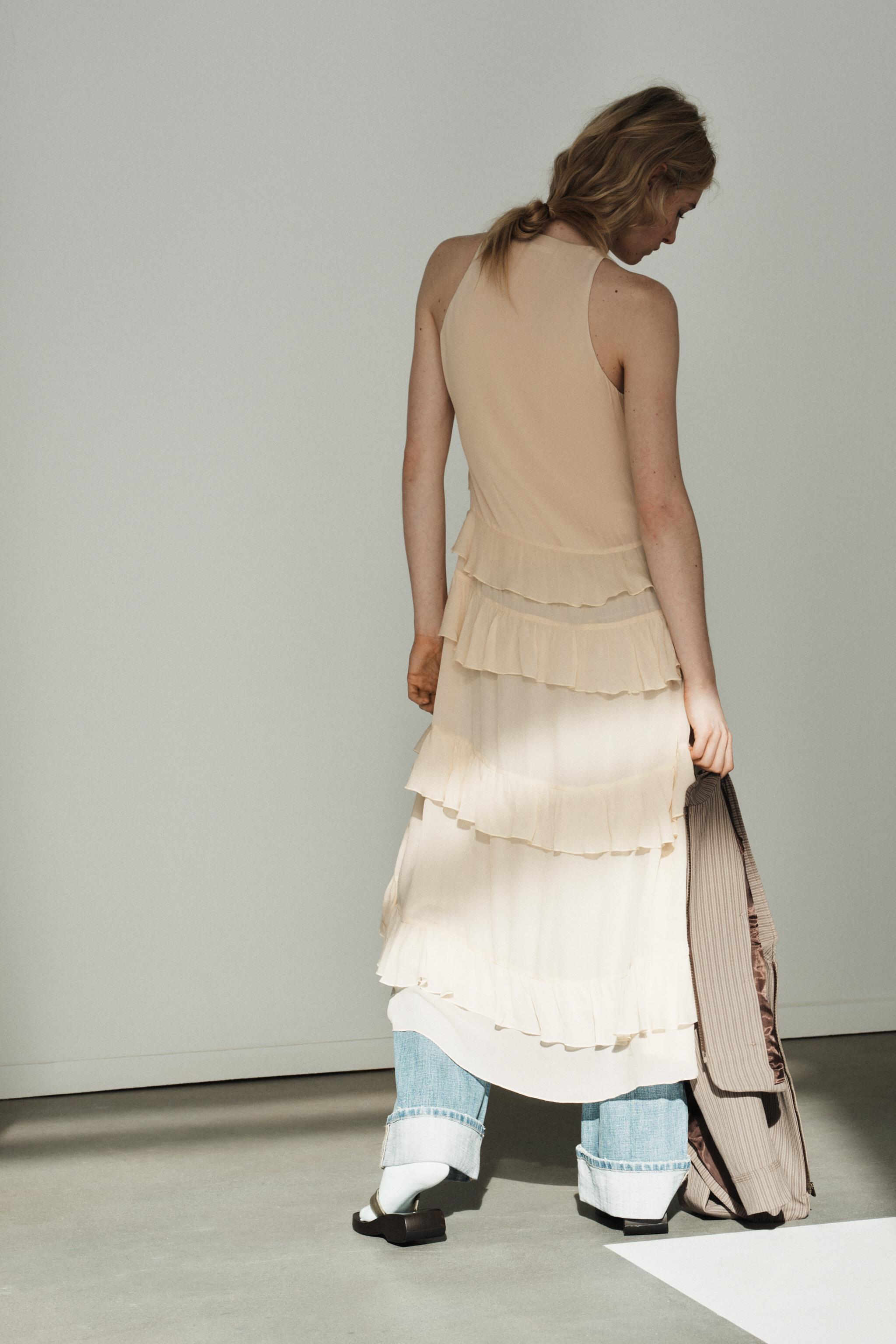 ПЛАТЬЕ МИДИ С ОБОРКАМИ