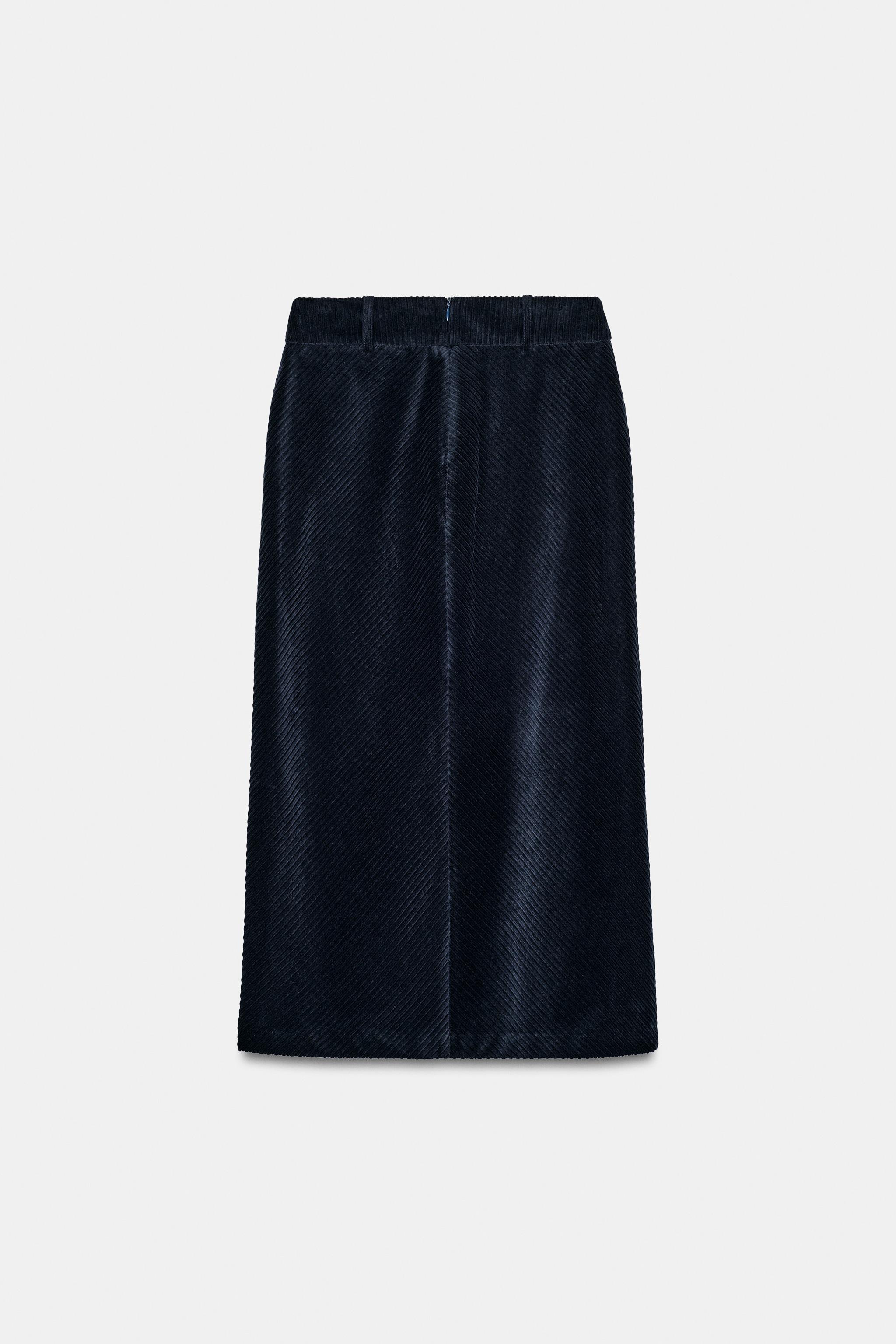 ПРЯМАЯ ВЕЛЬЗОВАЯ ЮБКА МИДИ