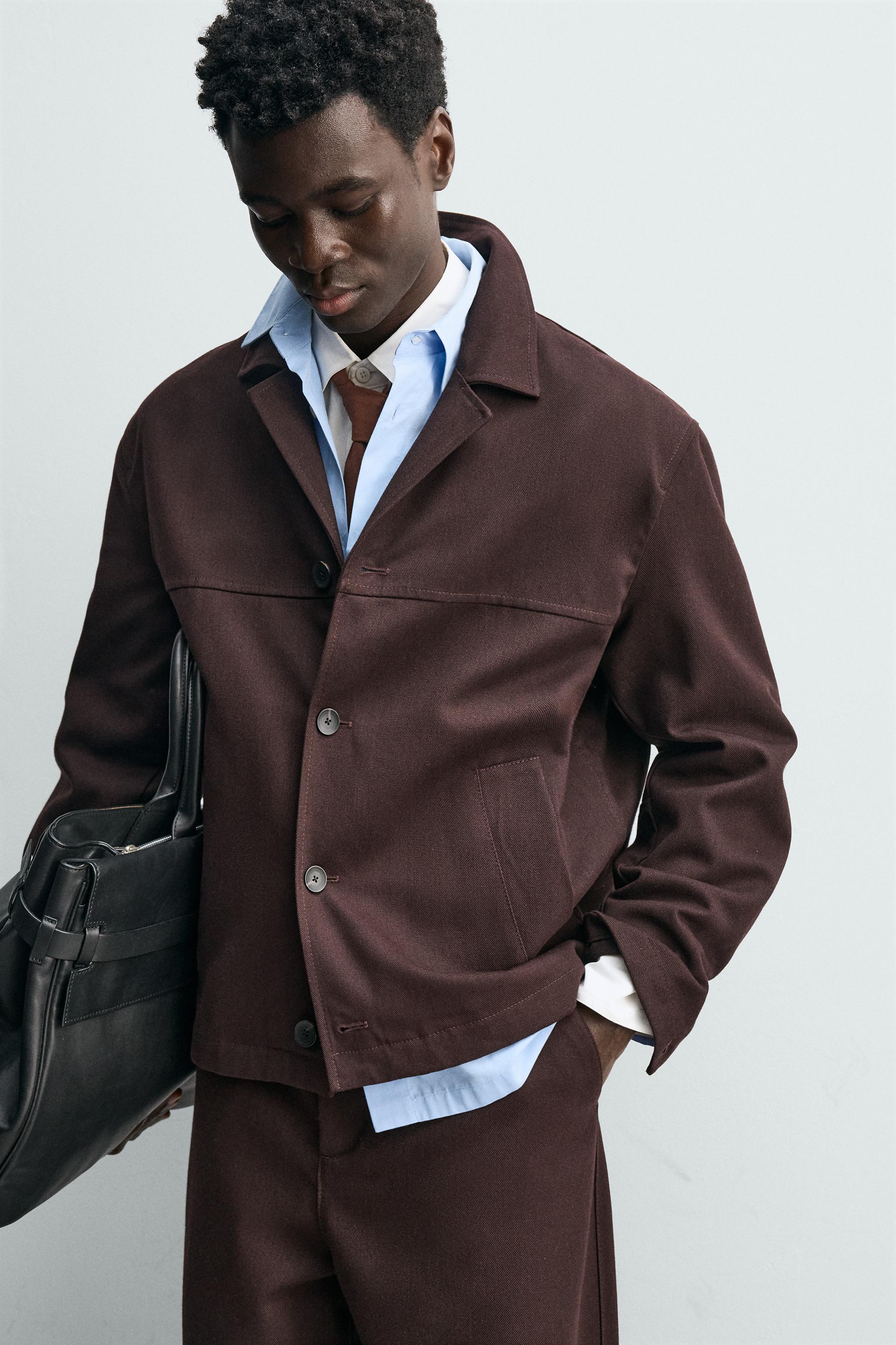 РУБАШКА ИЗ ТЕКСТУРИРОВАННОЙ САРЖИ